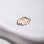 Bague personnalisée coréenne couleur or rose