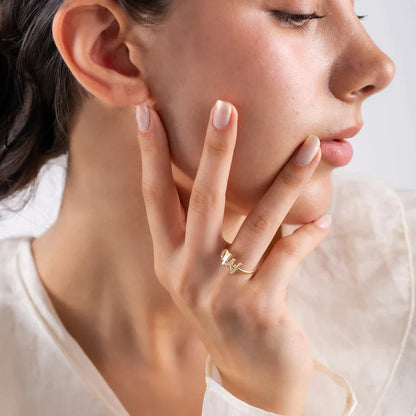 bague personnalisée prénom coréen plaqué or argent or rose