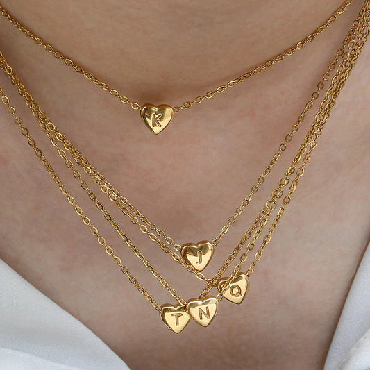 Collier Personnalisé Coeur initiale