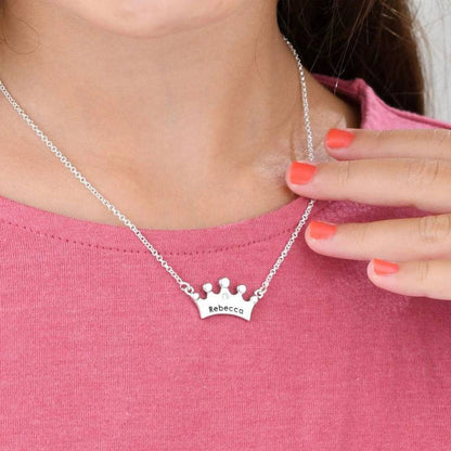 collier personnalisé princesse pour fille prénom argent sterling 925